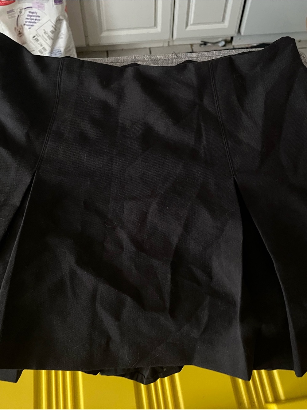 Abercrombie Black mini skort with pleats